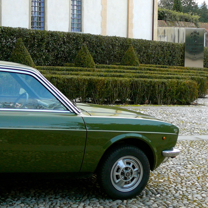 At the Mugello Old Circuit with an Oldtimer